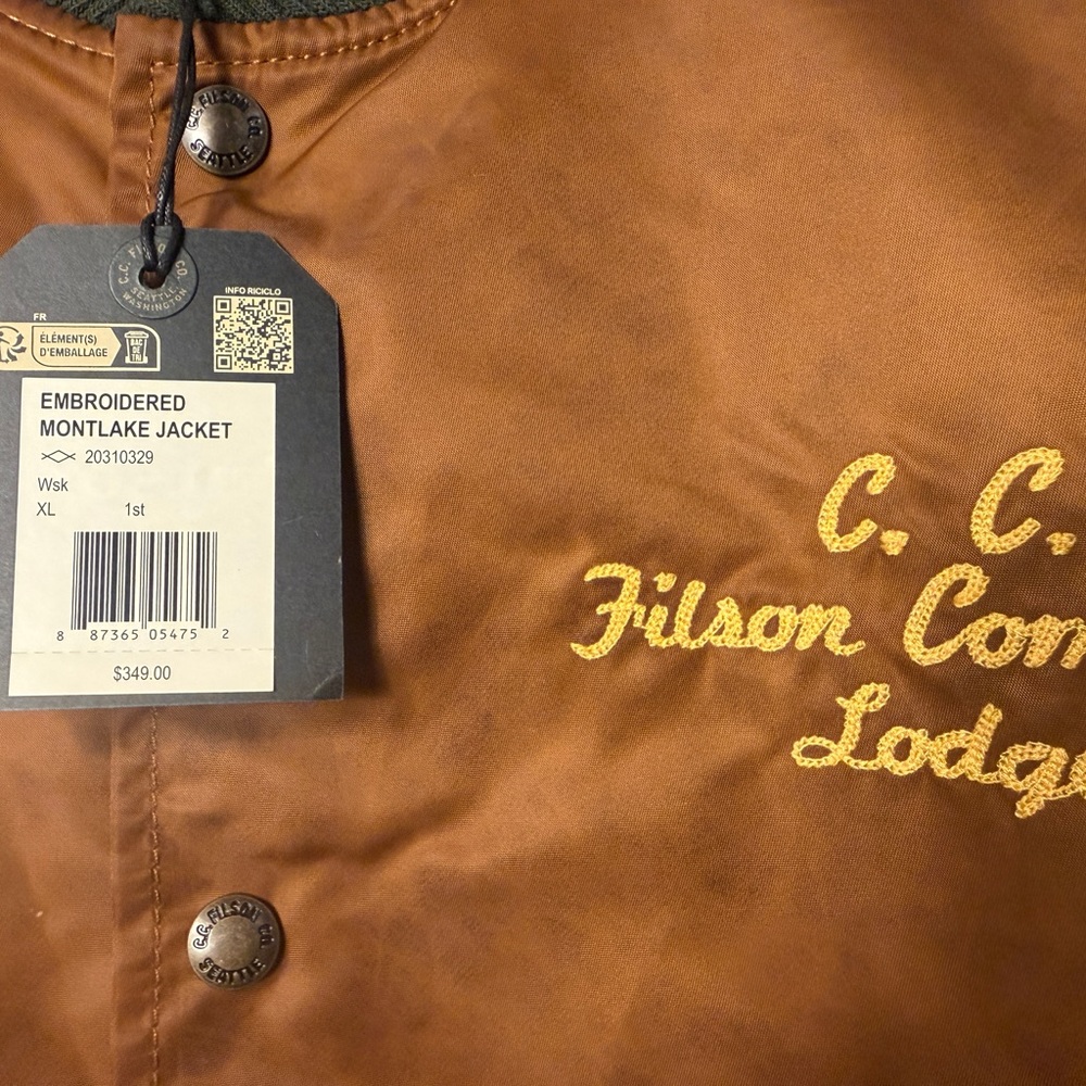 Filson New EMBROIDERED MONTLAKE JACKET XL - Picture 7 of 8